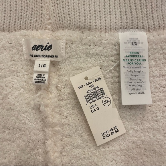 Aerie Marshmallow Wide Leg Trouser Pants Size Large New With Tag - Picture 6 of 12